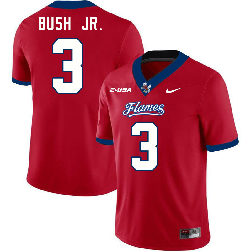 Liberty Flames #3 TJ Bush Jr. College Football Jerseys Stitched-Red